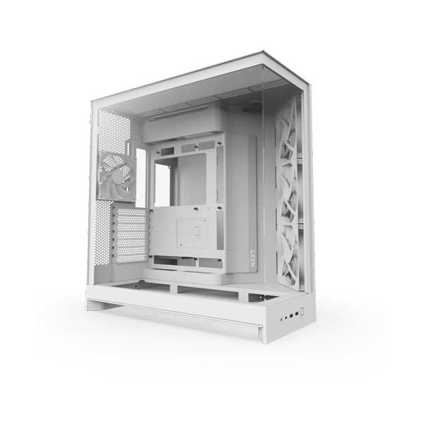 NZXT H9 Flow Large Dual-Chamber Mid-Tower ATX Airflow Case - White (CM-H92FW-01)