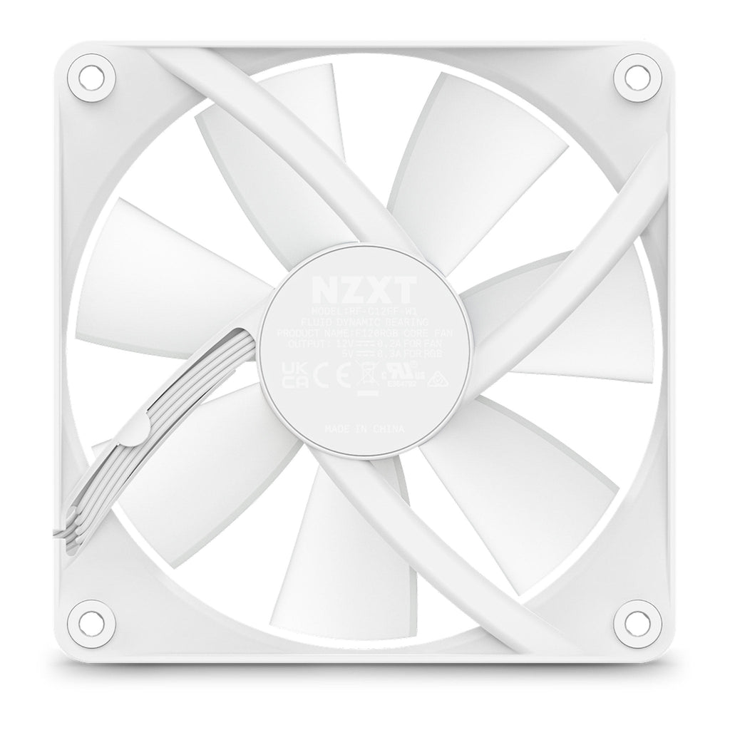 NZXT RF-C12SF-W1 F120 RGB Core 120mm Fan - White