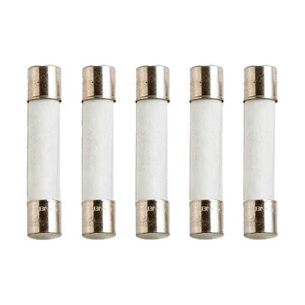 OptiFuse 6.3mm x 32mm Ceramic 5A 250V Slow Time Lag Ceramic Fuse - 5 Pack (TCA-5A-BP)
