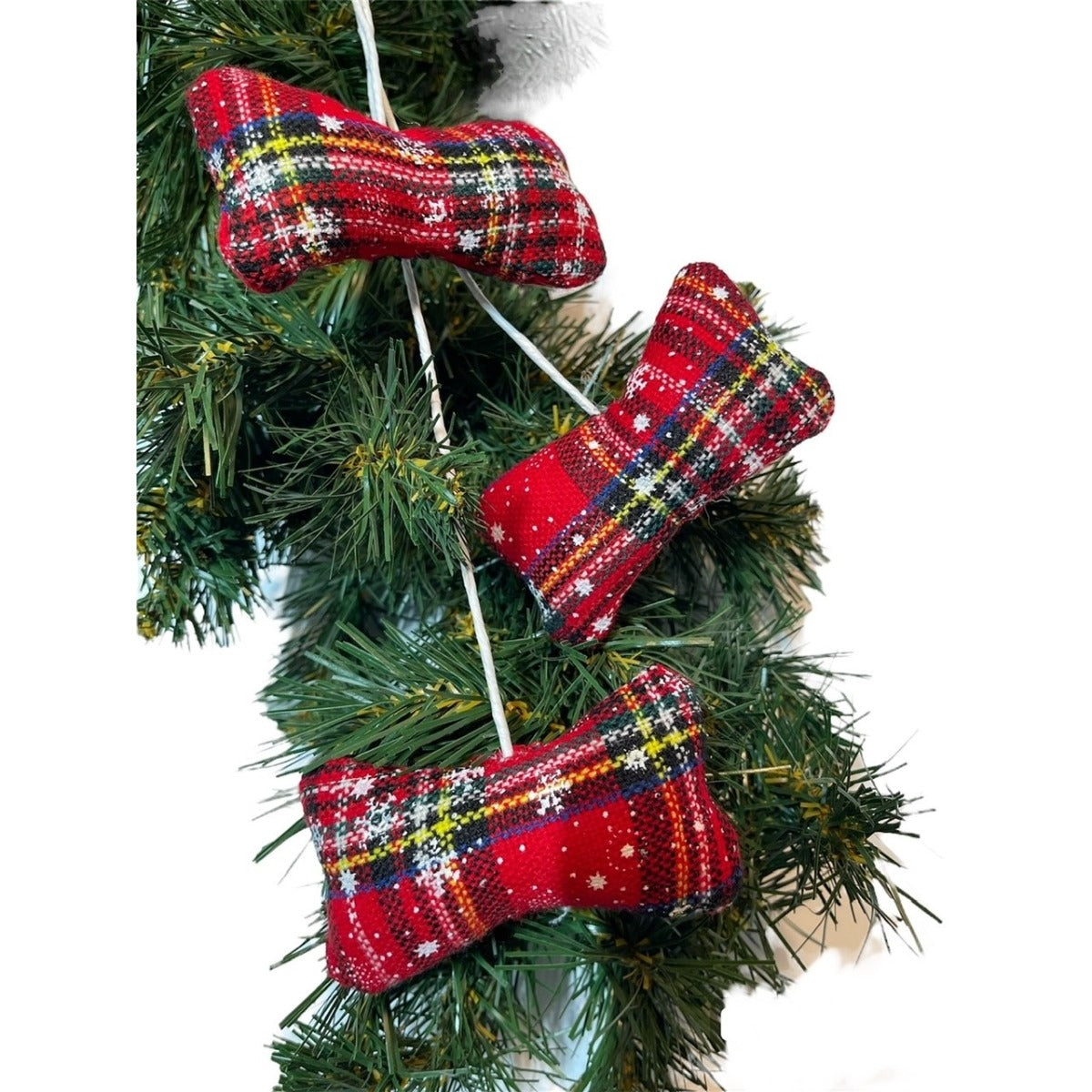 6 Plaid Dog Bone Picks