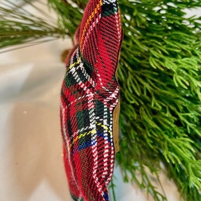 4 Plaid Star with Button