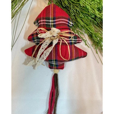 4 Plaid Tree with Tassel