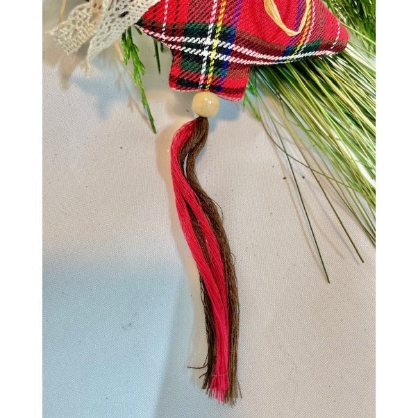 4 Plaid Tree with Tassel