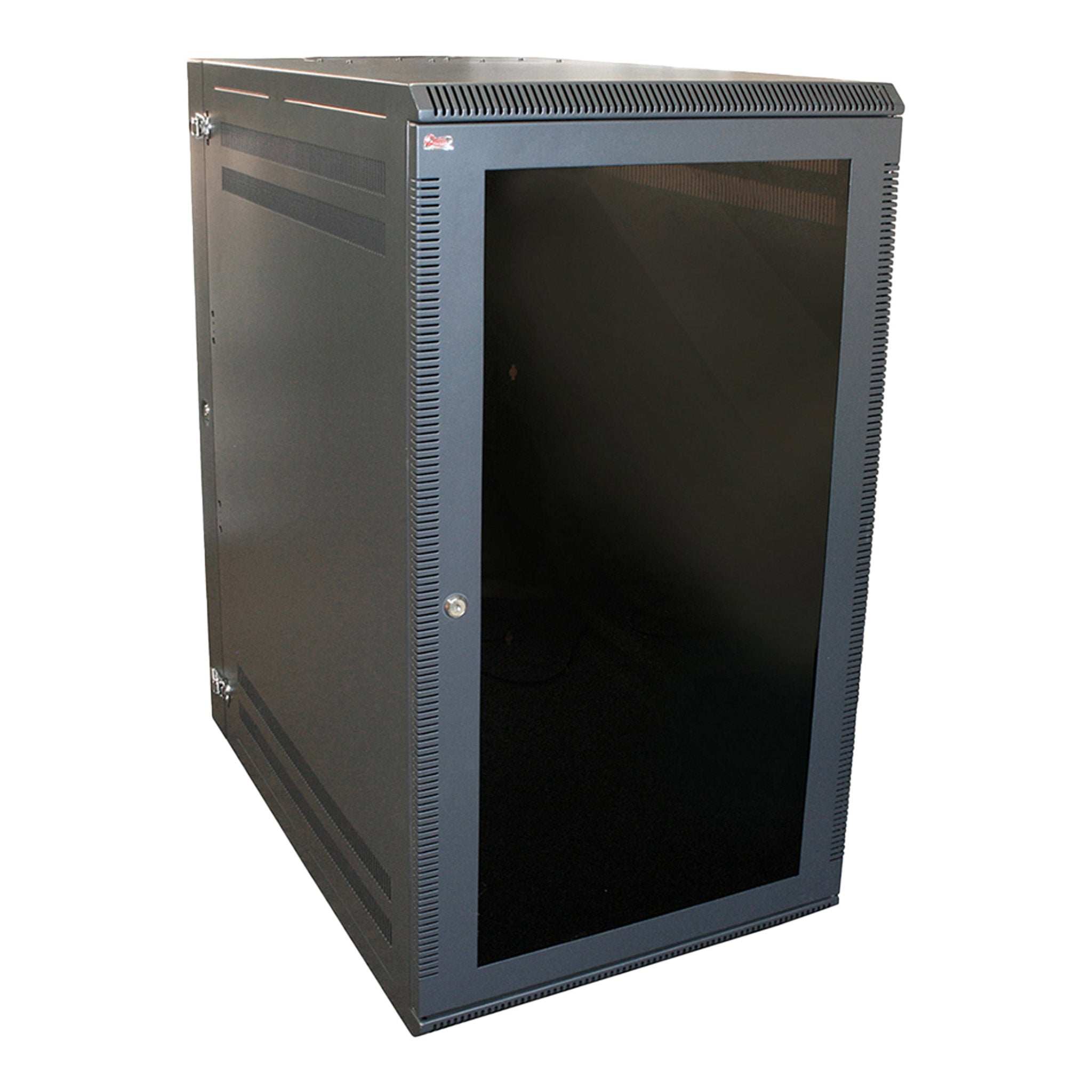Quest Manufacturing WM3019-18-02 18U Wall Mount Enclosure with Rear Swing-Out - Black