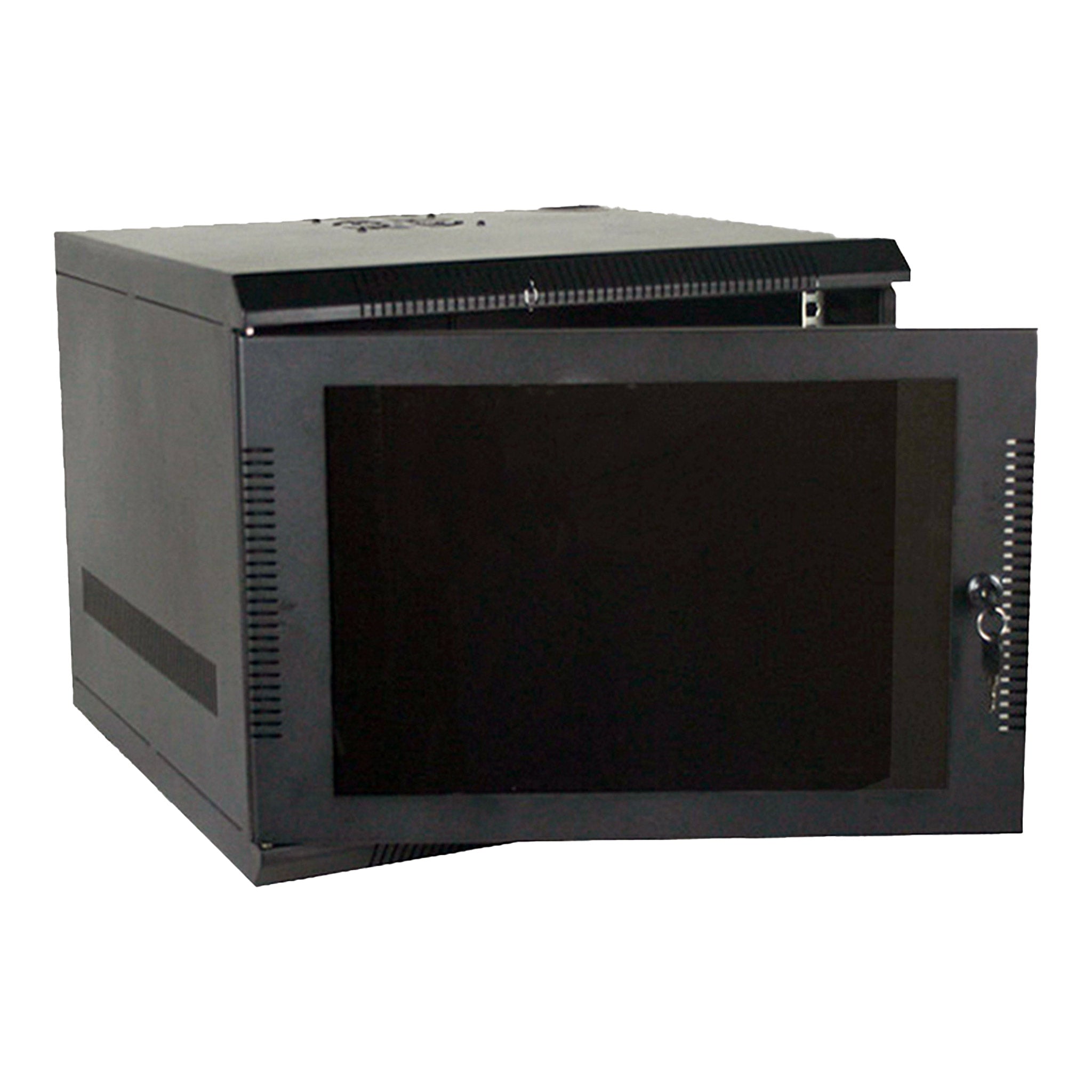 Quest Manufacturing WM8019-06-02K 6U Knockdown Wall Mount Enclosure - Black