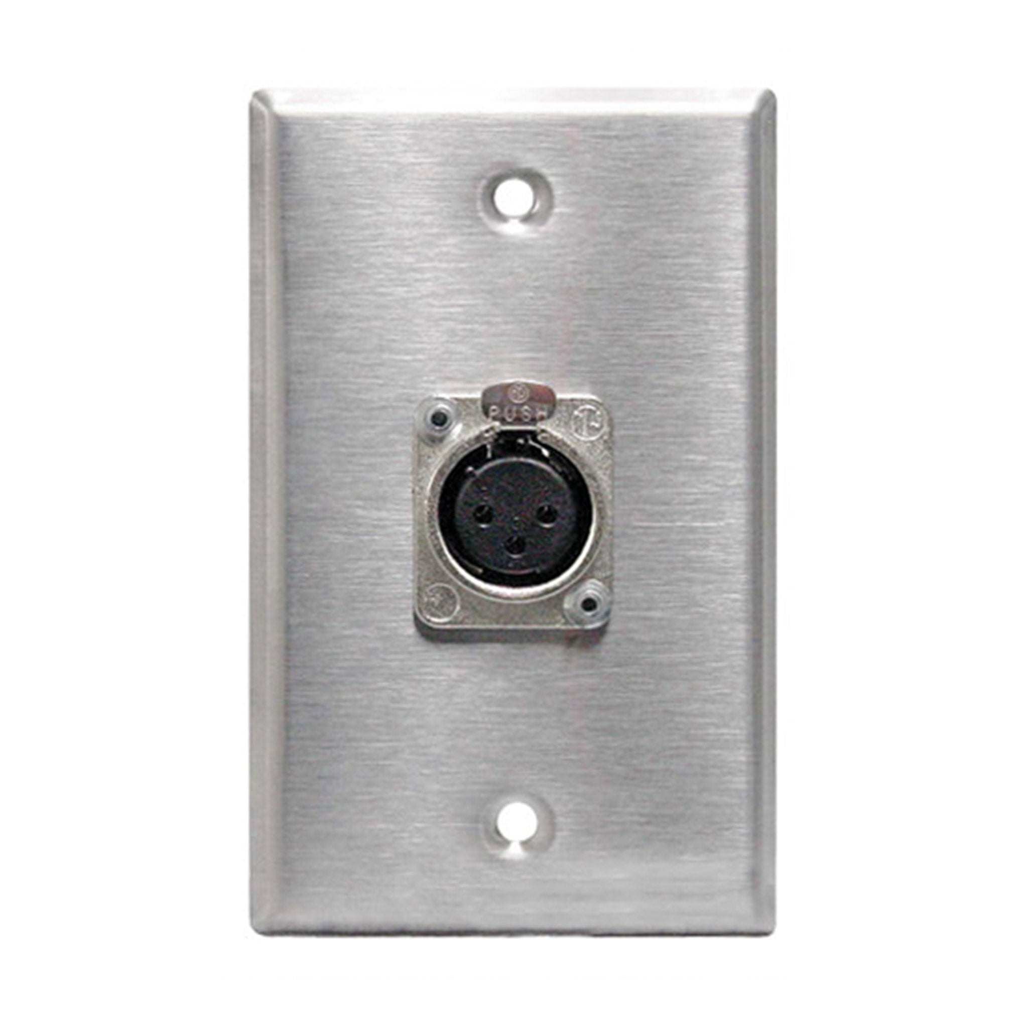 RapcoHorizon SP-1DFN Single Gang Anodized Aluminum Wall Plate with Female XLR Connector