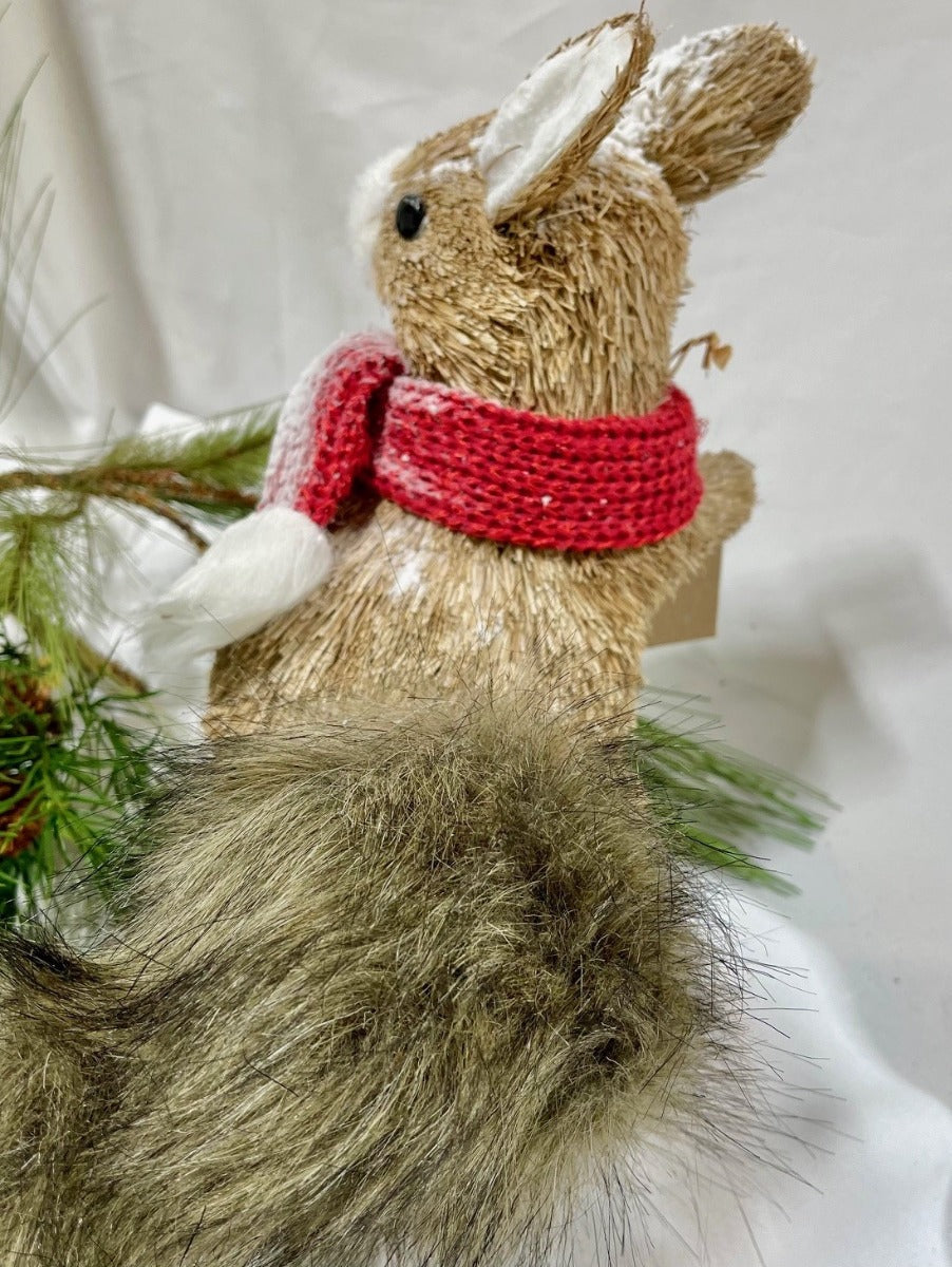 12" Squirrel with Red Scarf