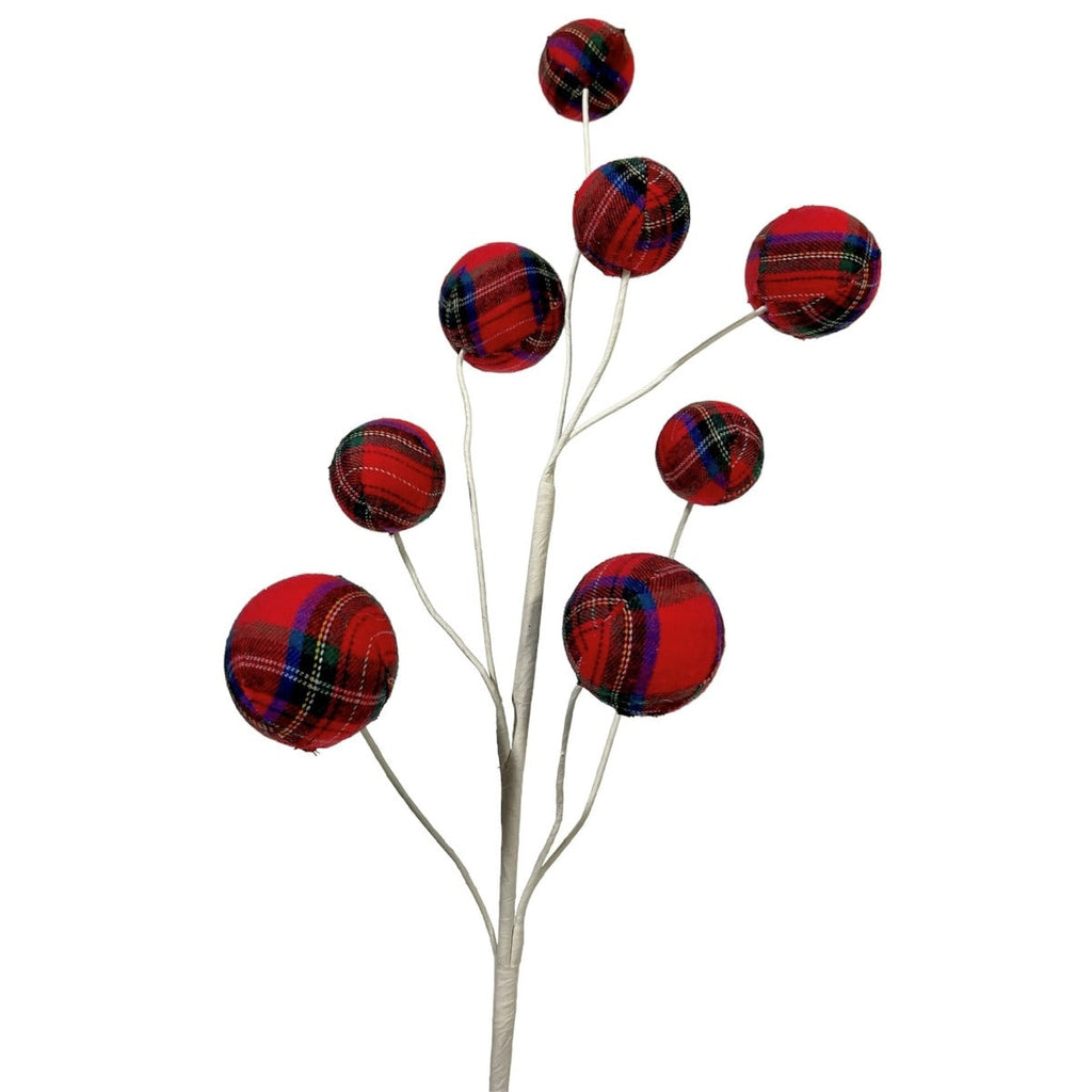 6 Red/Blue/Purple Plaid Balls