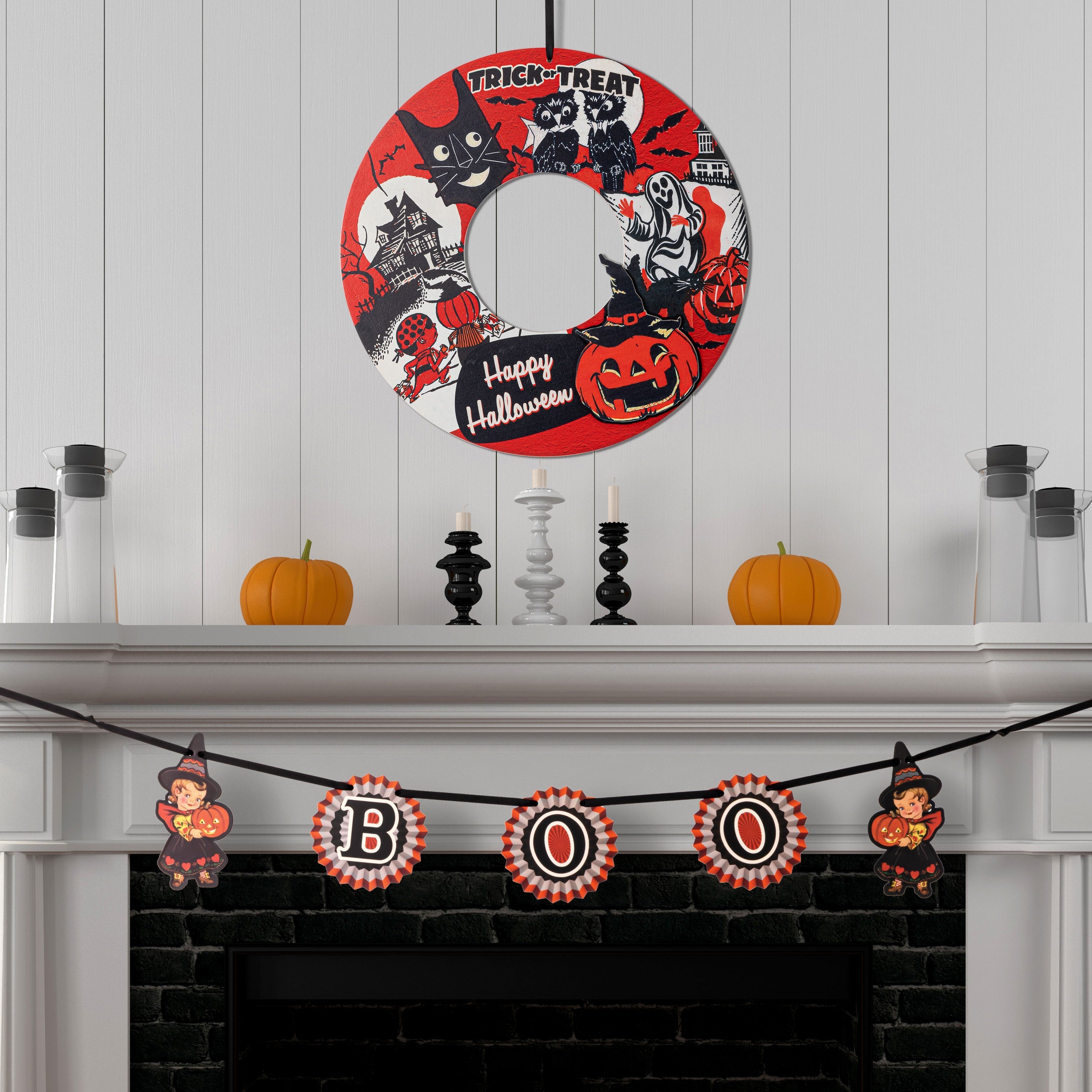 Retro Wreath and Garland Set