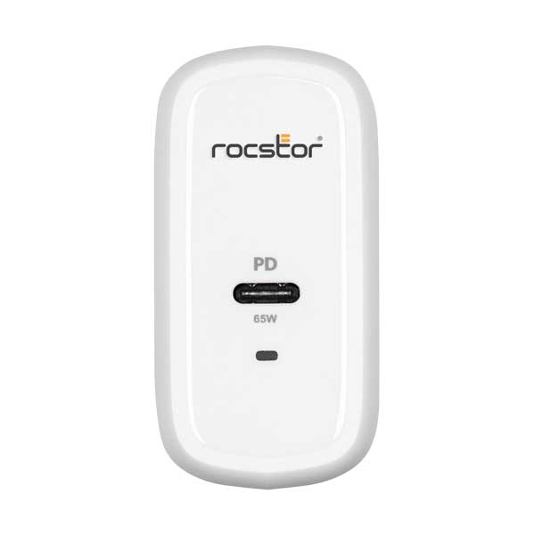 Rocstor 65W Smart USB-C Power Adapter - White (Y10A246-W1)