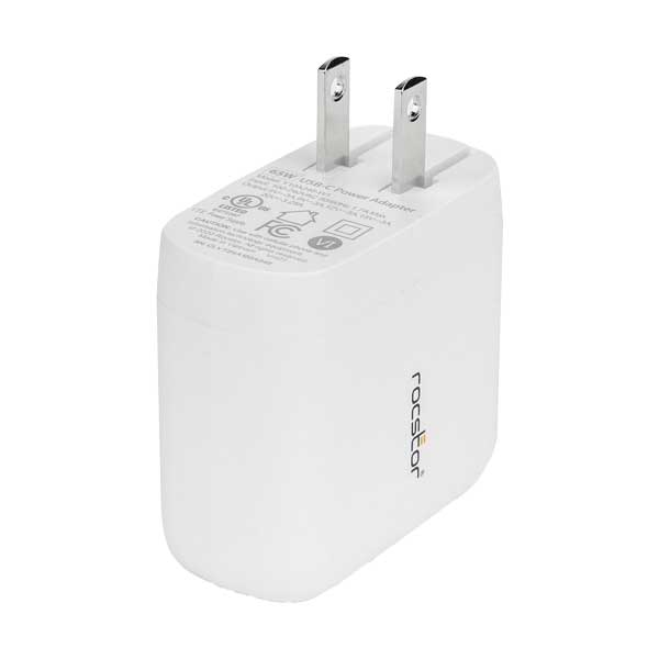 Rocstor 65W Smart USB-C Power Adapter - White (Y10A246-W1)