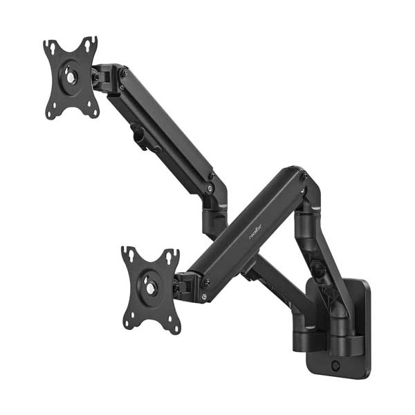 Rocstor ErgoReach EW1 Premium Dual Ergonomic Wall Mount Monitor Arm (Y10N014-B1)