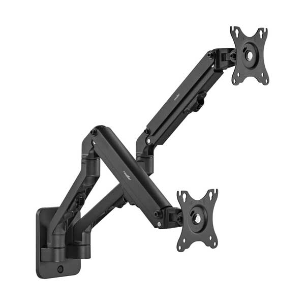 Rocstor ErgoReach EW1 Premium Dual Ergonomic Wall Mount Monitor Arm (Y10N014-B1)