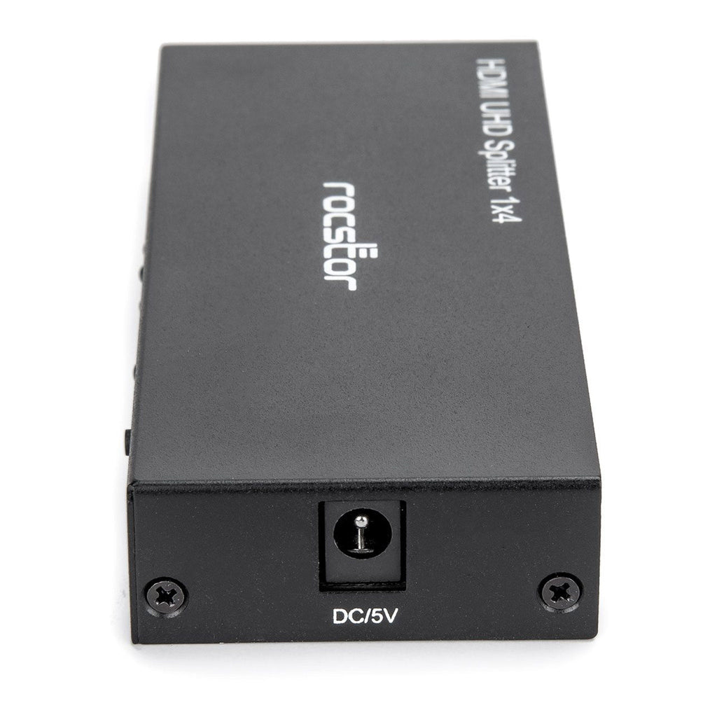 Rocstor Y10C294-B1 4-Port 4K 60Hz Premium HDMI Splitter - Black