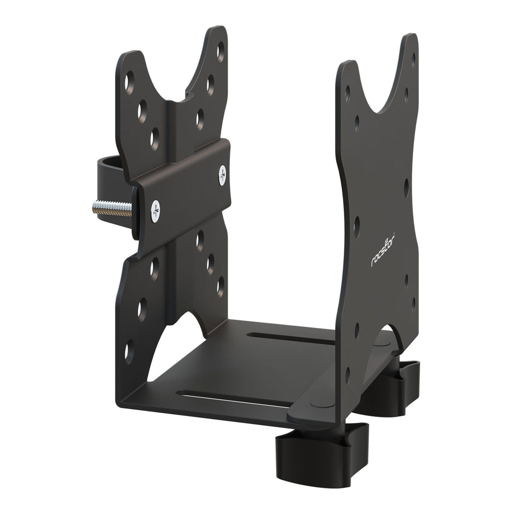 Rocstor Y10N024-B1 Heavy-Duty VESA PC Monitor Intel NUC or Mac Mini Mounting Bracket - Black