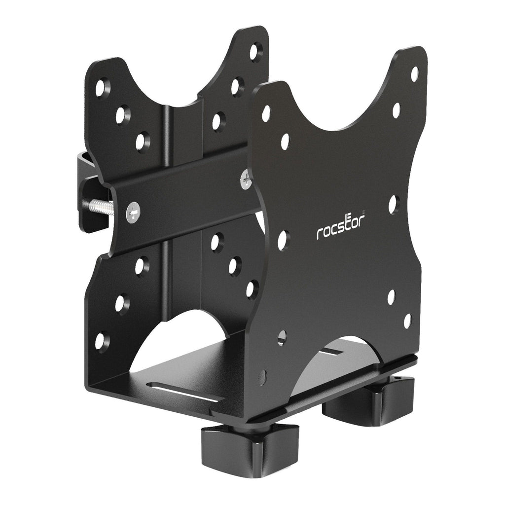 Rocstor Y10N024-B1 Heavy-Duty VESA PC Monitor Intel NUC or Mac Mini Mounting Bracket - Black
