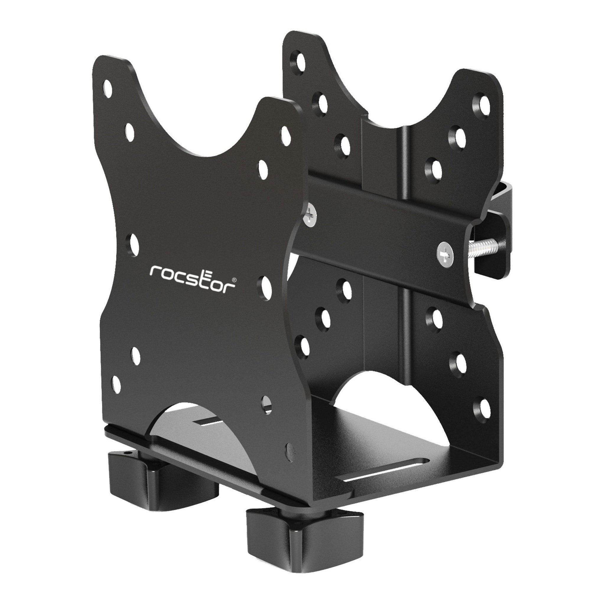 Rocstor Y10N024-B1 Heavy-Duty VESA PC Monitor Intel NUC or Mac Mini Mounting Bracket - Black