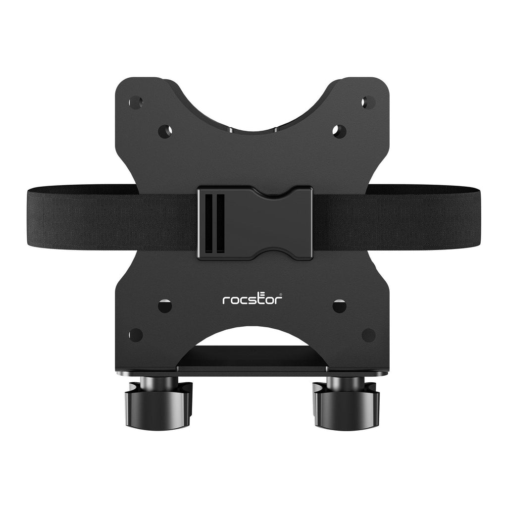 Rocstor Y10N024-B1 Heavy-Duty VESA PC Monitor Intel NUC or Mac Mini Mounting Bracket - Black