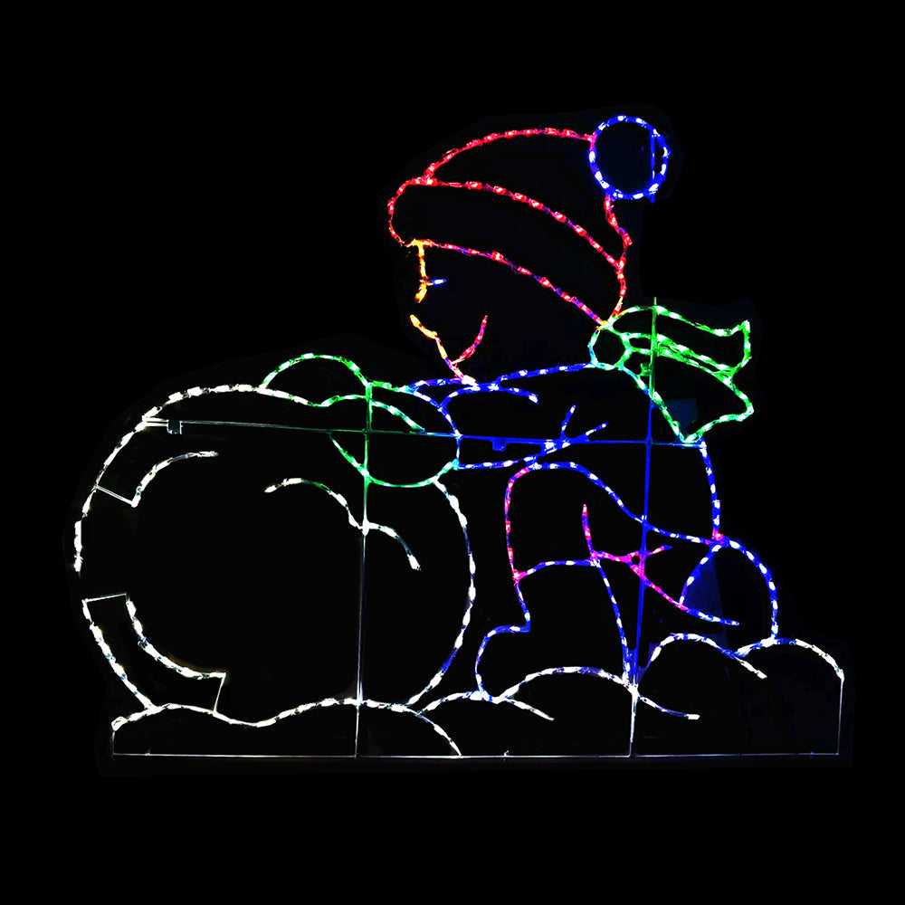 Boy Rolling Snow Ball