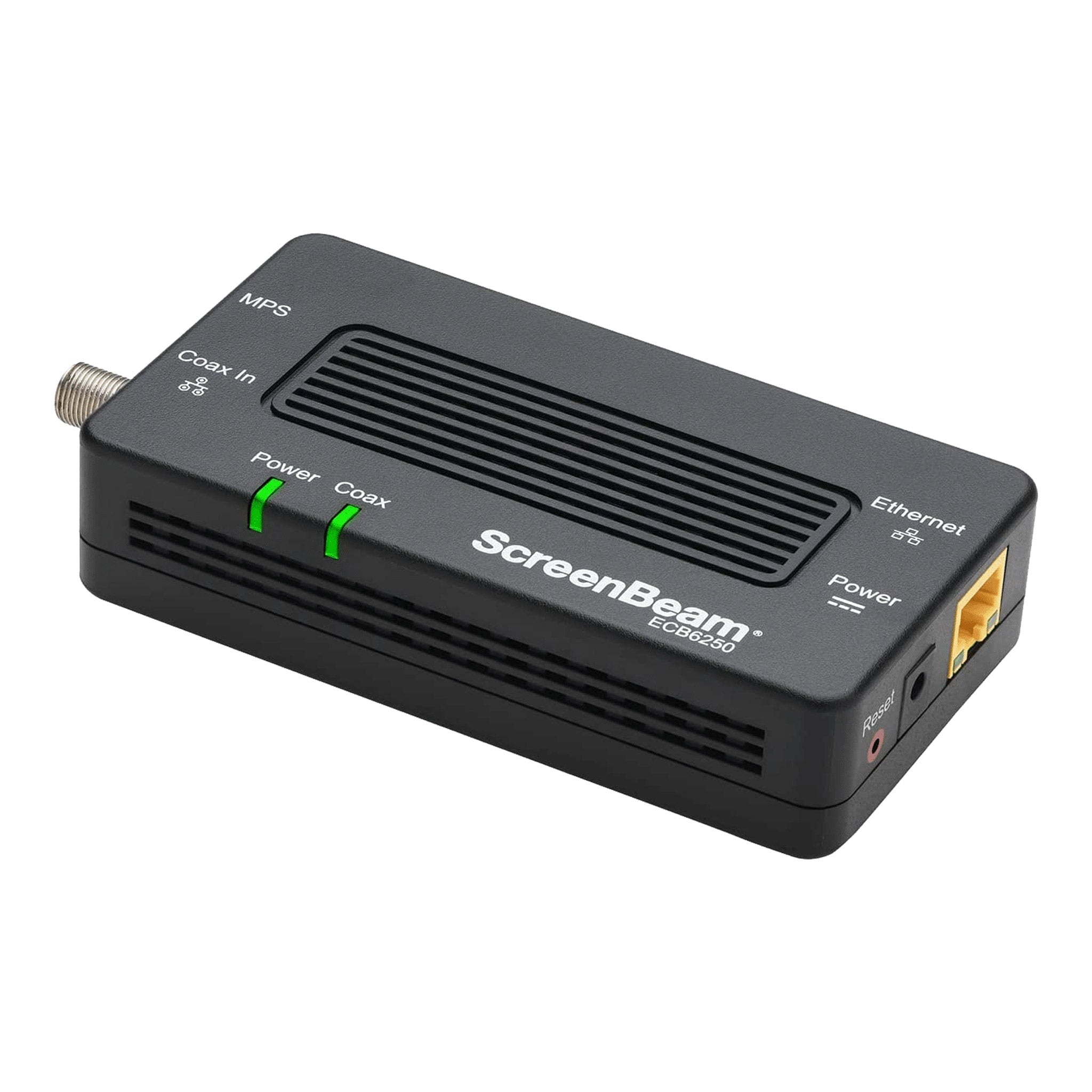 ScreenBeam ECB6250K02 MoCA 2.5Gbps Network Adapter for Higher Speed Ethernet Over Coax Starter Kit