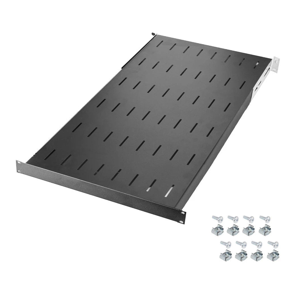 SERRACK STV-SS180 1U 19" Fixed Vented Server Rack Shelf with 800mm Depth - Black