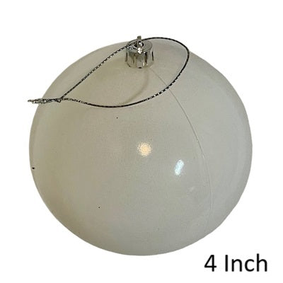 (Set of 8) Shatterproof Ball with Cap 4' Shiny