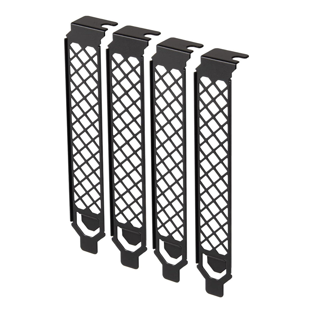 SilverStone AEROSLOT2-B Vented PCI Slot Cover Plate 4-Pack - Black