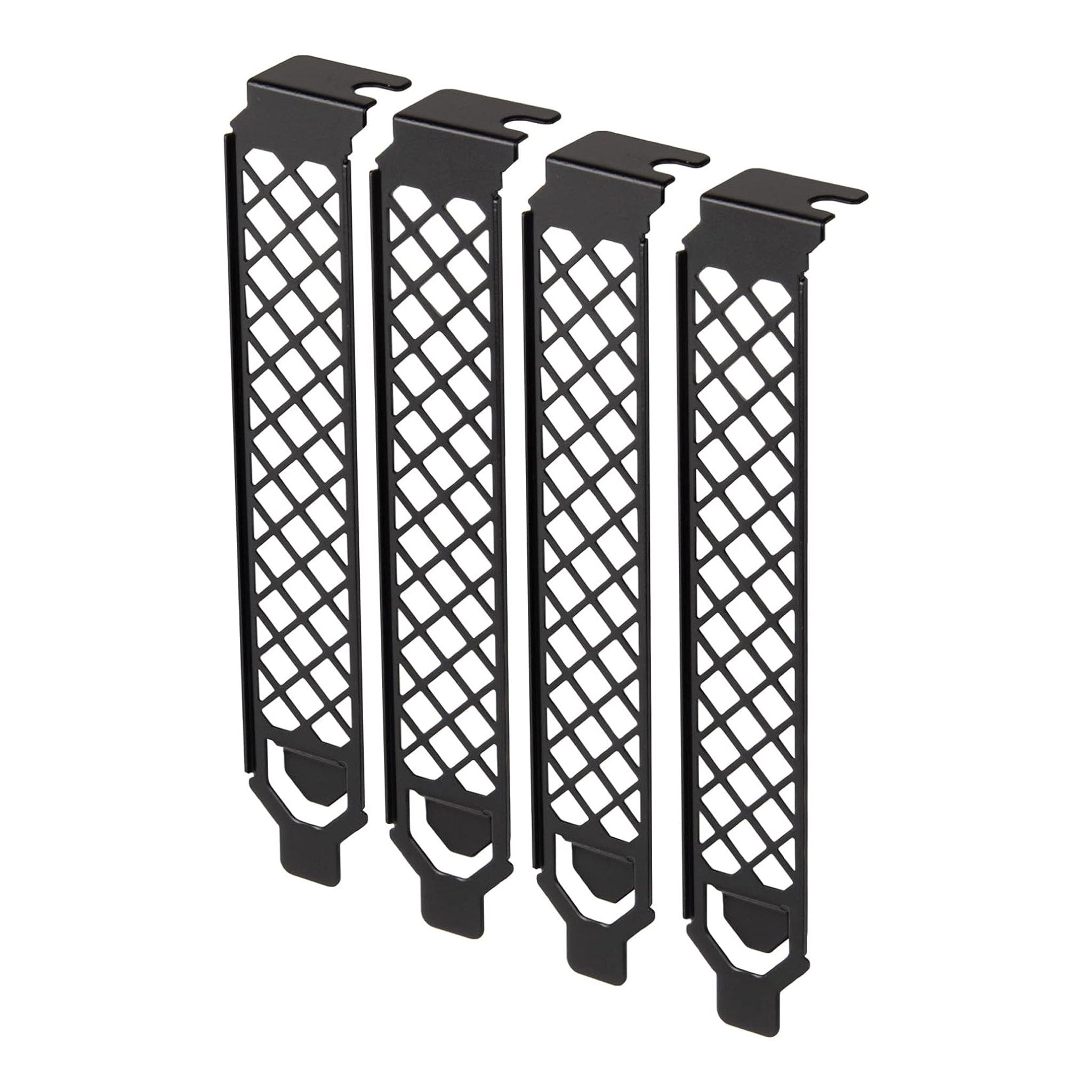 SilverStone AEROSLOT2-B Vented PCI Slot Cover Plate 4-Pack - Black