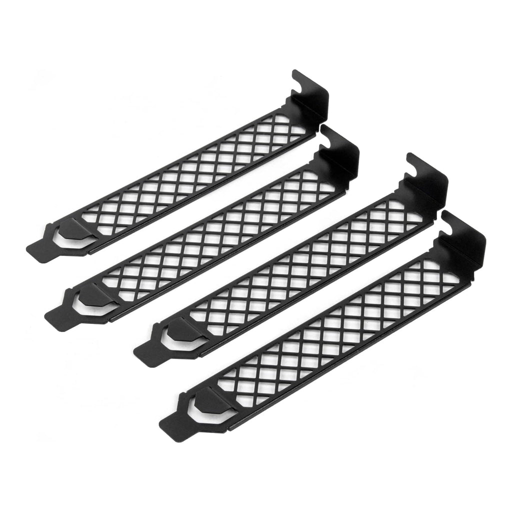 SilverStone AEROSLOT2-B Vented PCI Slot Cover Plate 4-Pack - Black