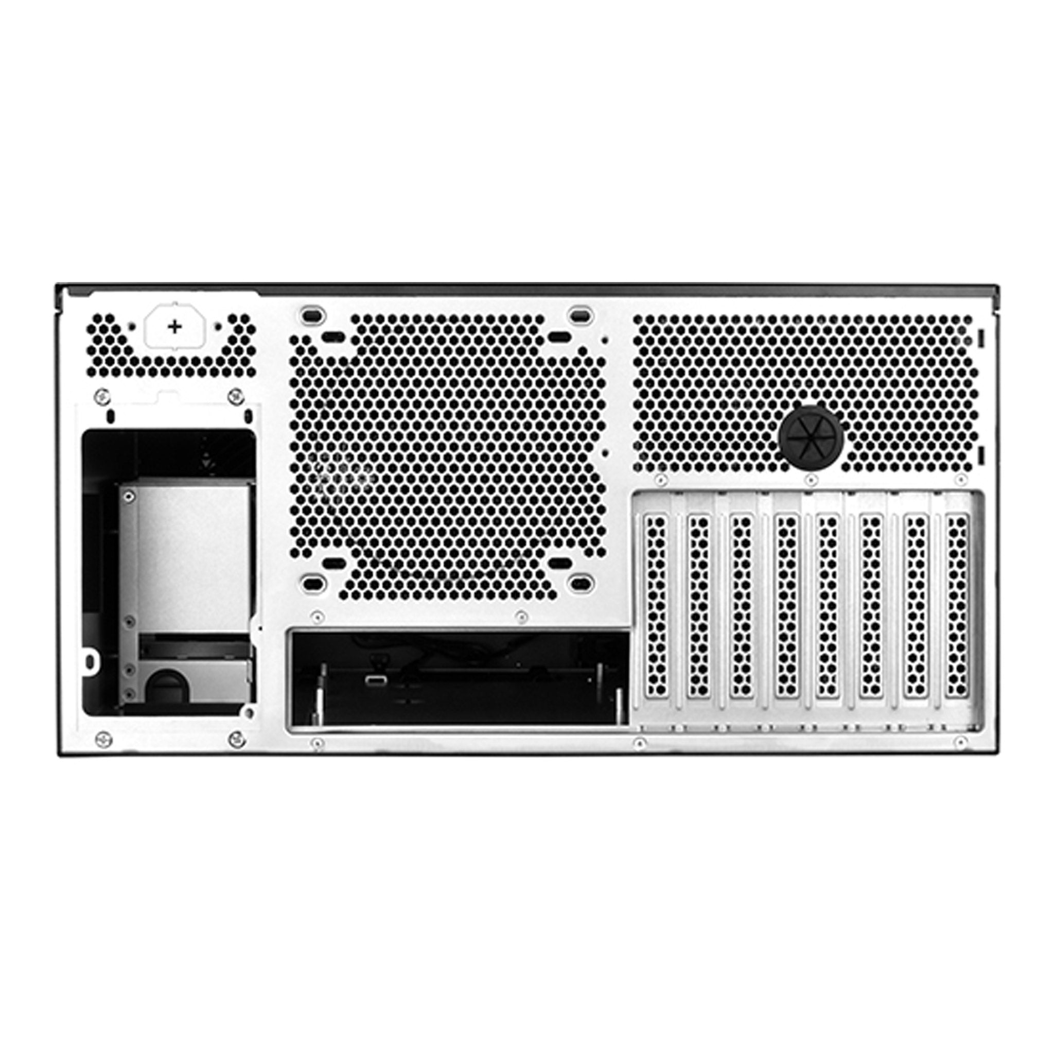 SilverStone RM51 5U Rackmount Server Chassis with Dual 180mm Fans and Enhanced Liquid Cooling Compatibility - Black
