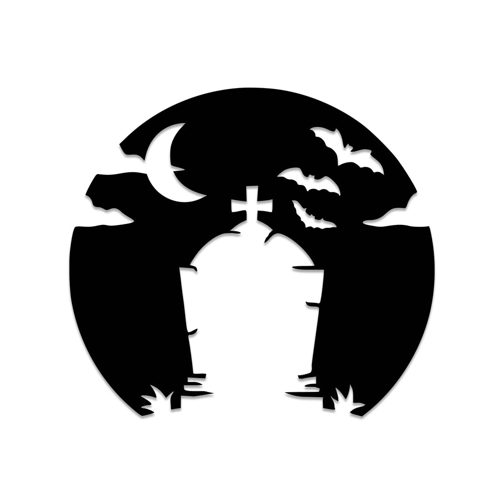 Spooky Tombstone - Metal Wall Art