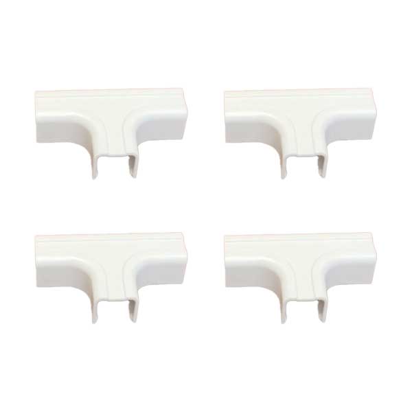SR Components 1-1/4" Tee Connectors for Raceway - White 4-Pack (125TCW4)