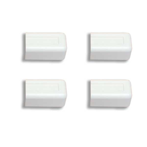 SR Components 1-3/4" End Cap Connectors for Raceway - White 4-Pack (175ECW4)