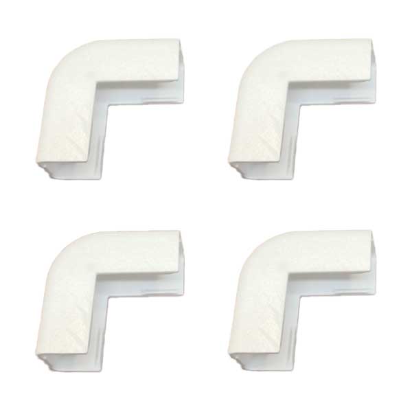 SR Components 1-3/4" Outside Corner Connectors for Raceway - White 4-Pack (75OCW4)