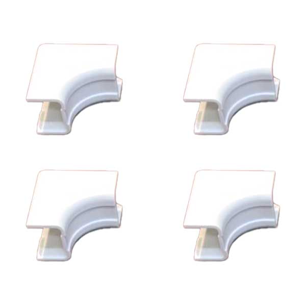 SR Components 1-3/4" x 1" Inside Corner Connector for Raceway - White 4-Pack (175ICW4)