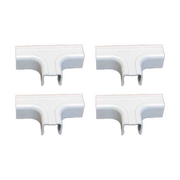 SR Components 1-3/4" x 1" T Connectors for 5/8" Raceway - White 4-Pack (175TCW4)