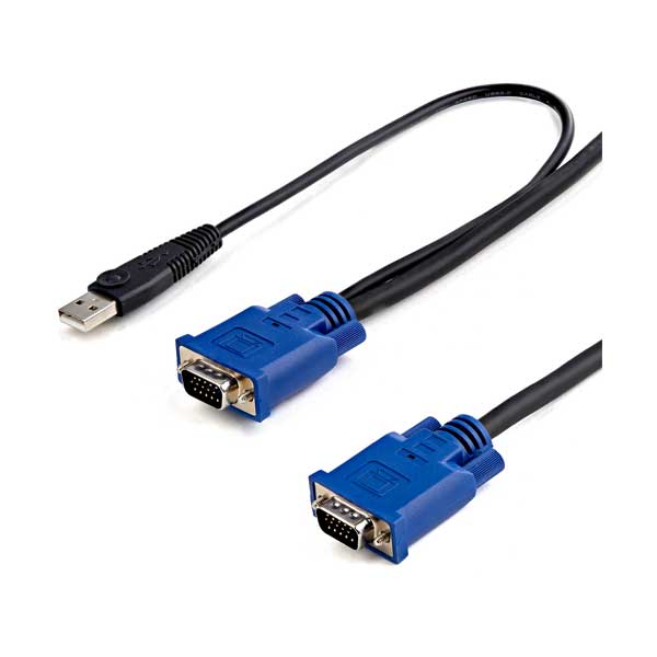 StarTech 10ft Ultra Thin USB VGA 2-in-1 KVM Cable (SVECONUS10)