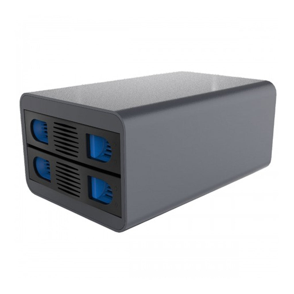 SYBA SY-ENC50124 USB 3.0 Dual 3.5" SATA Hard Drive Enclosure - Gray Aluminum Alloy