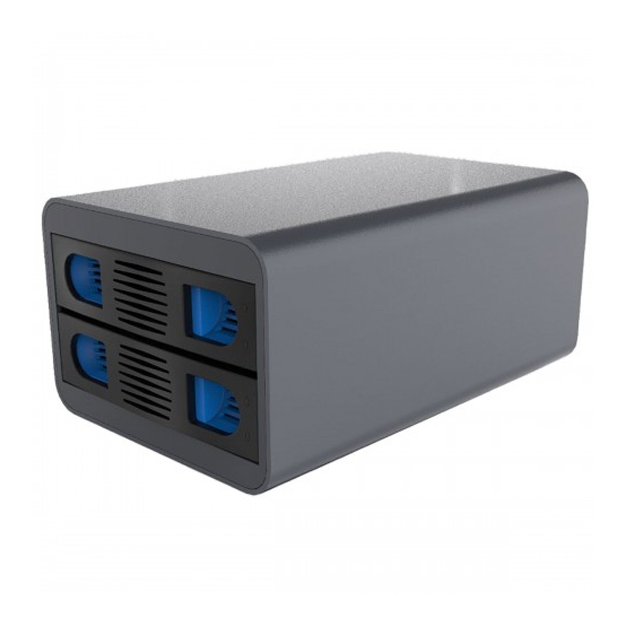 SYBA SY-ENC50124 USB 3.0 Dual 3.5" SATA Hard Drive Enclosure - Gray Aluminum Alloy
