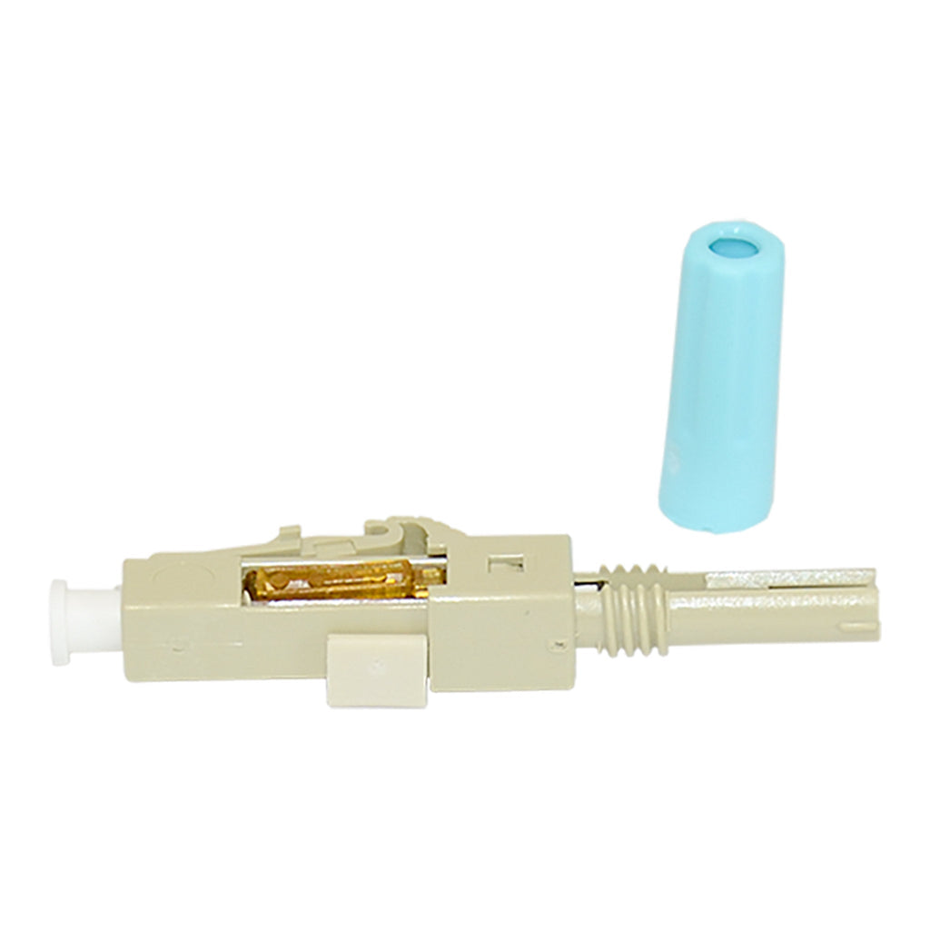 TechLogix MM2-LC Multimode (OM2, OM3, OM4) 50/125μm UPC Click-On LC ECOConnector - Aqua