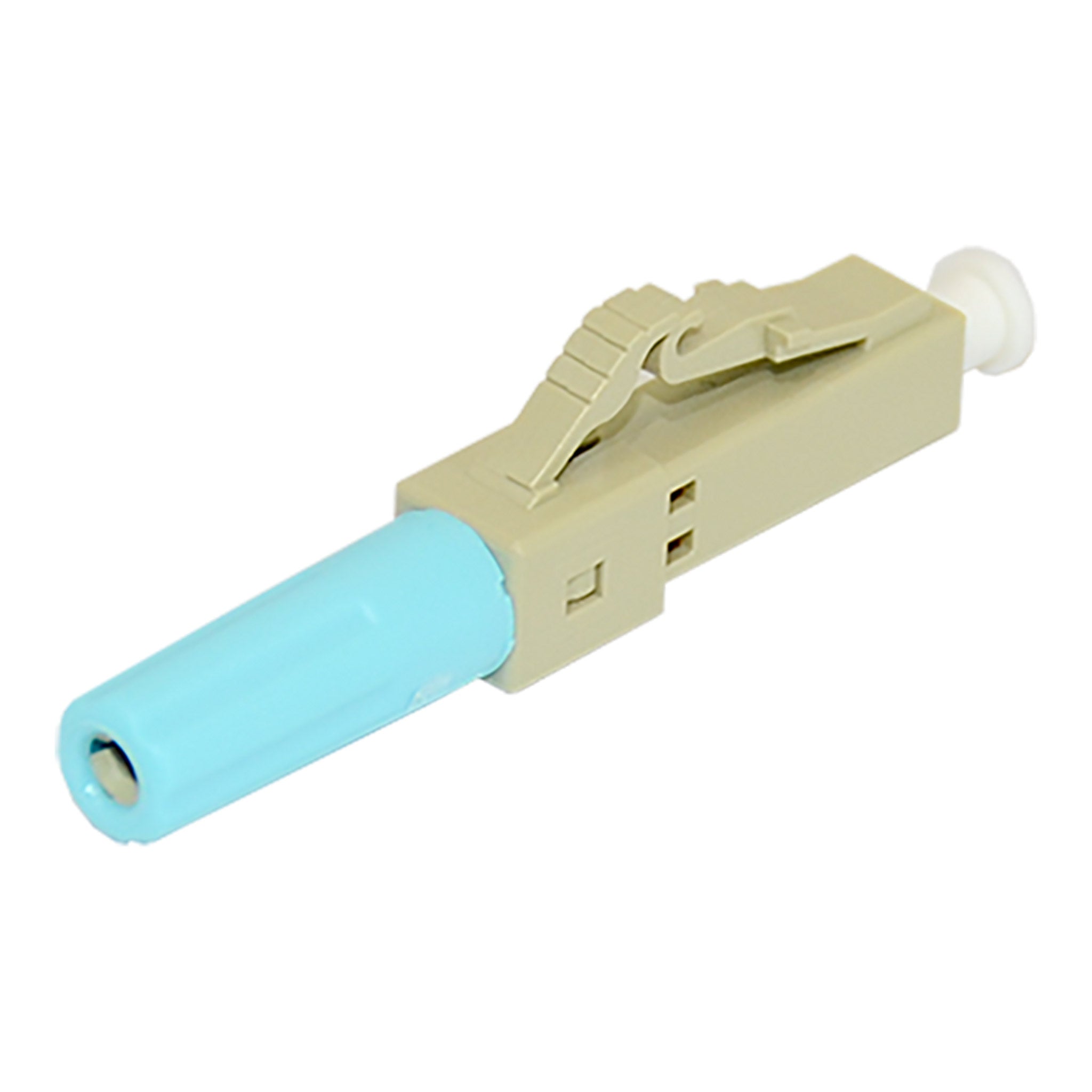 TechLogix MM2-LC Multimode (OM2, OM3, OM4) 50/125μm UPC Click-On LC ECOConnector - Aqua