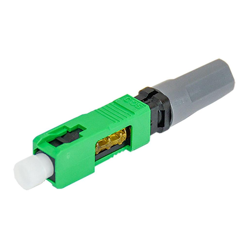 TechLogix SMU-SCA Single Mode (OS1, OS2) 9/125µm APC Click-On ECOConnector - Green