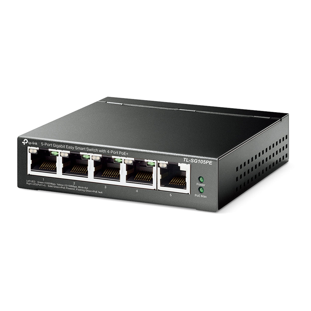 TP-Link TL-SG105PE 5-Port Gigabit Easy Smart Switch with 4 PoE+ Ports
