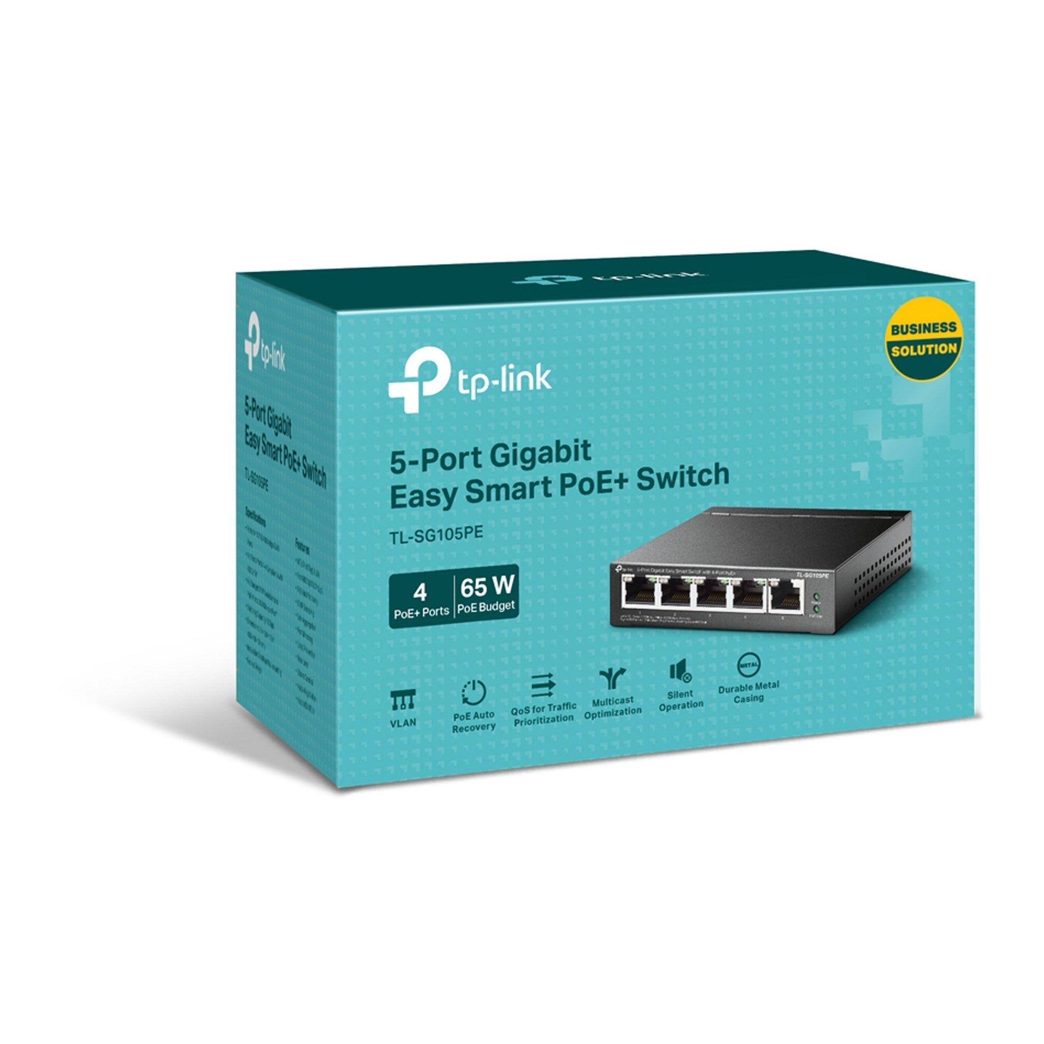 TP-Link TL-SG105PE 5-Port Gigabit Easy Smart Switch with 4 PoE+ Ports