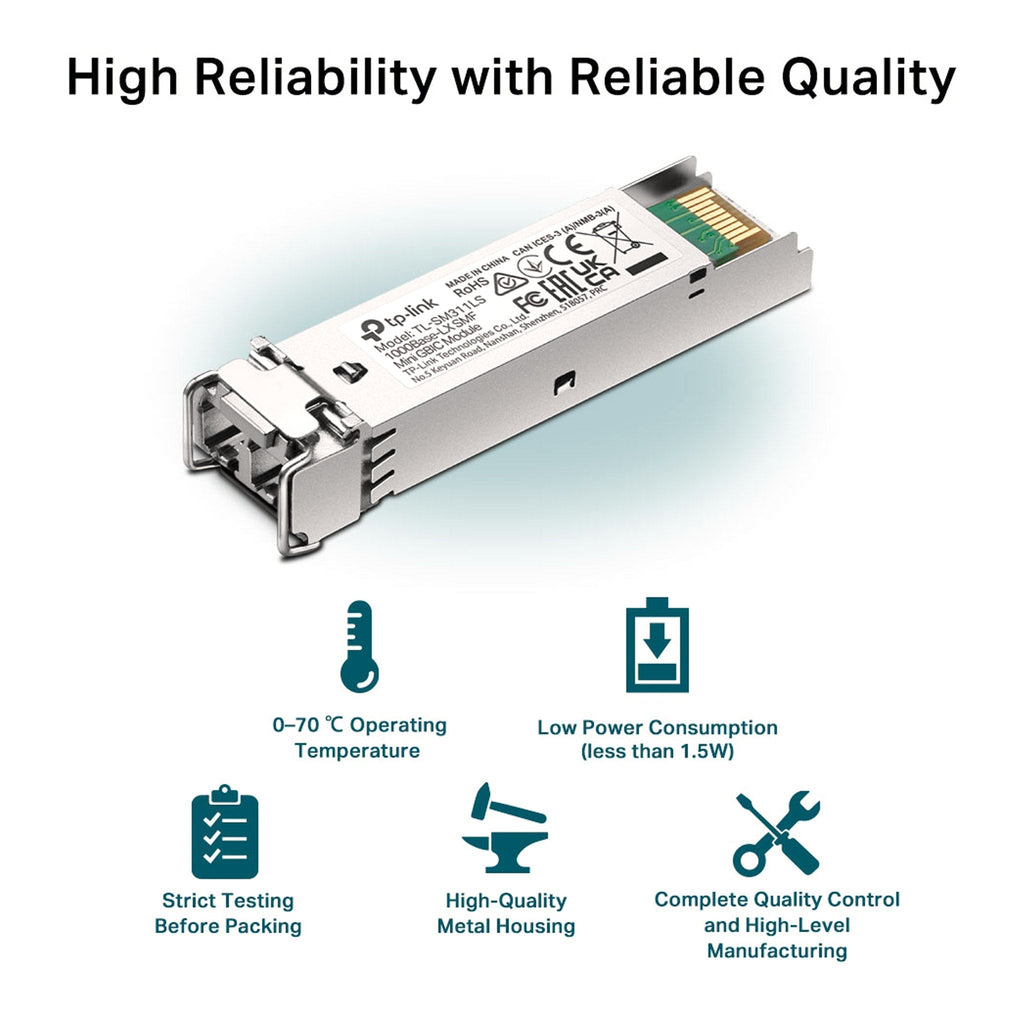 TP-Link TL-SM311LS Single-Mode Fiber MiniGBIC Gigabit SFP Module