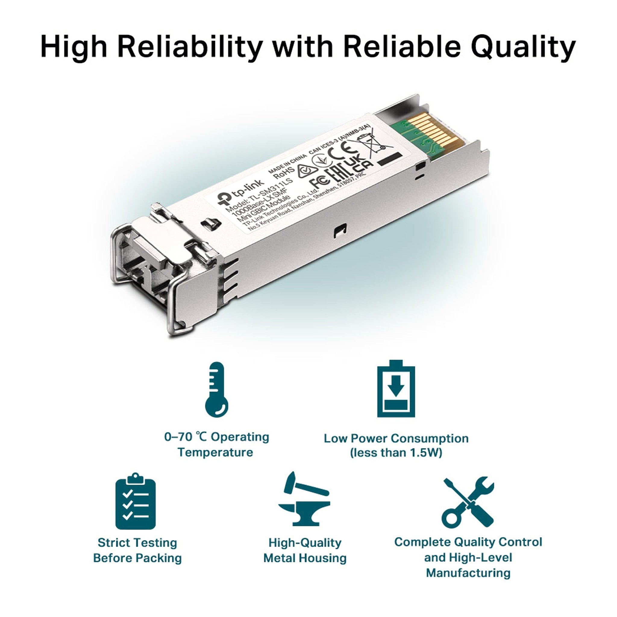 TP-Link TL-SM311LS Single-Mode Fiber MiniGBIC Gigabit SFP Module
