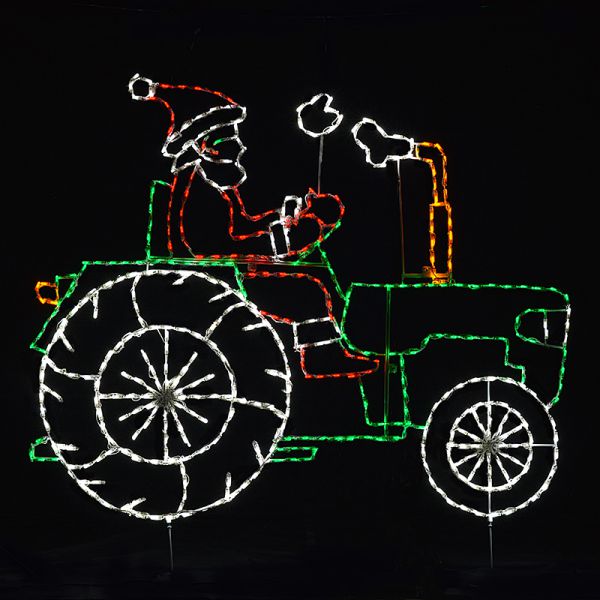 Animated Santa on Tractor