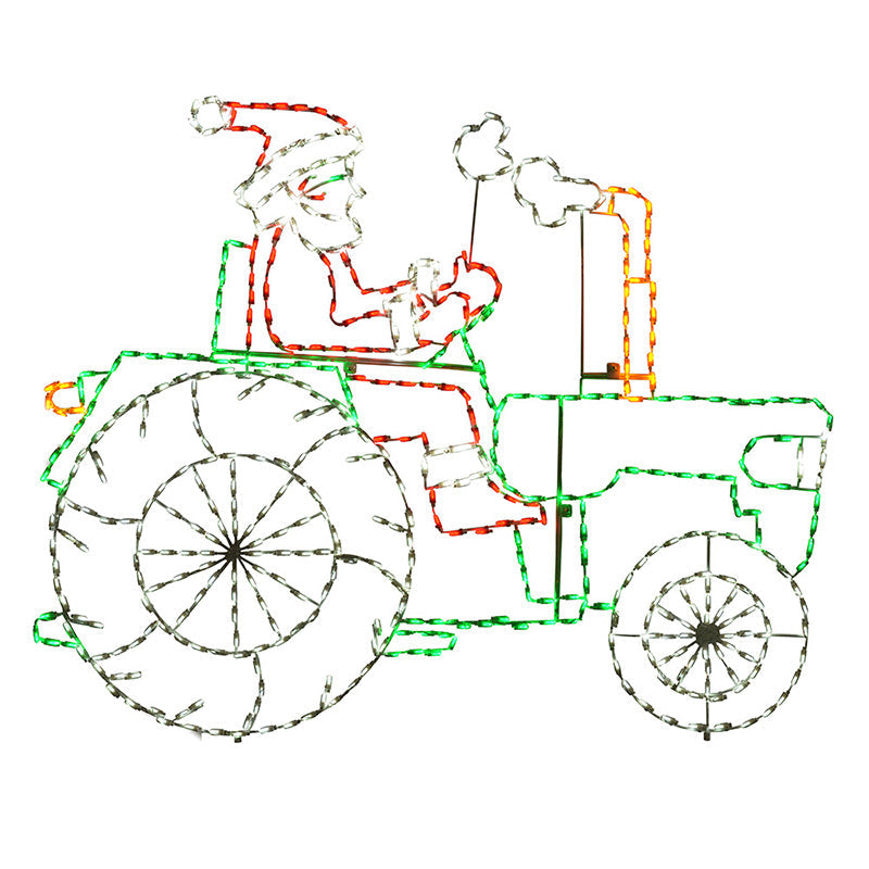 Animated Santa on Tractor