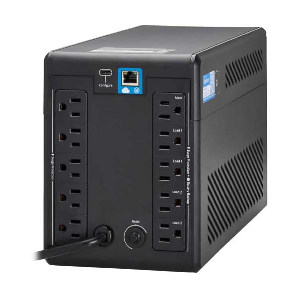 Tripp Lite 10-Outlet 50VA 500W 120V Line-Interactive Cloud-Connected UPS with Remote Monitoring (SMART750LCDTNC)