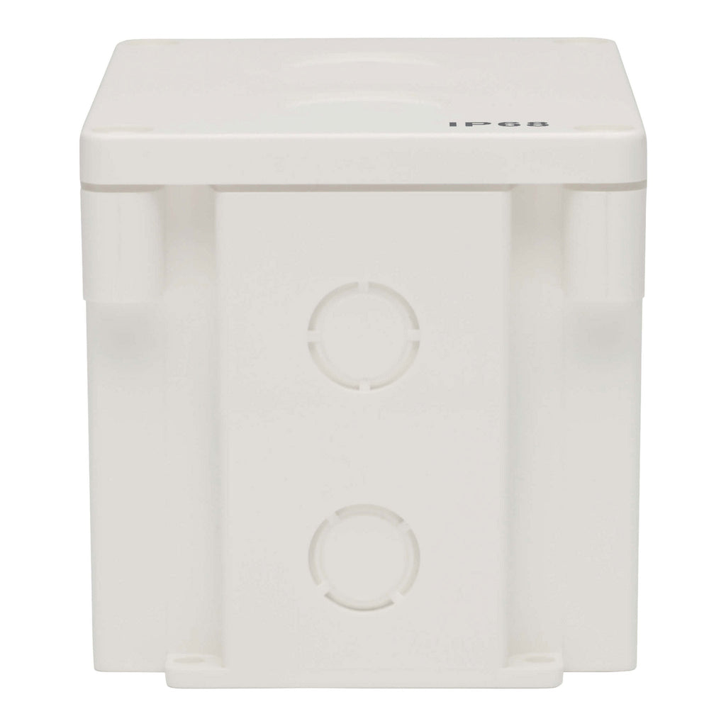 Tripp Lite N206-SB01-IND 2-Cutout IP68 Single Gang Surface Mount Junction Box with Blank Keystone Wallplate - White
